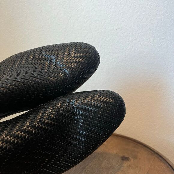 Magnanni Black Leather Interwoven Slip-On Loafers Dress Shoes Men's Size 13 - Picture 7 of 12